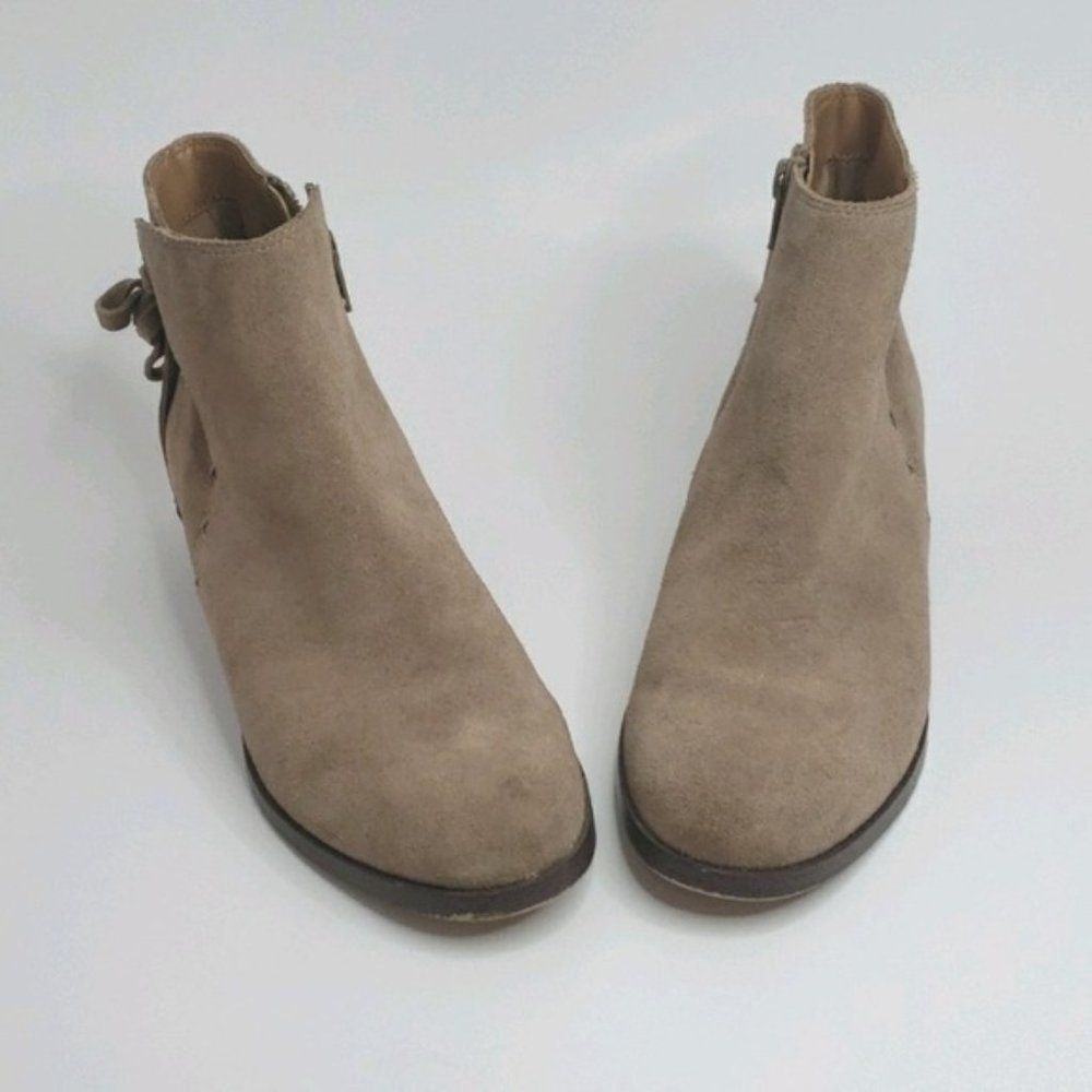 Sole Society Lachlan Tie Back Suede Bootie sz 7.5